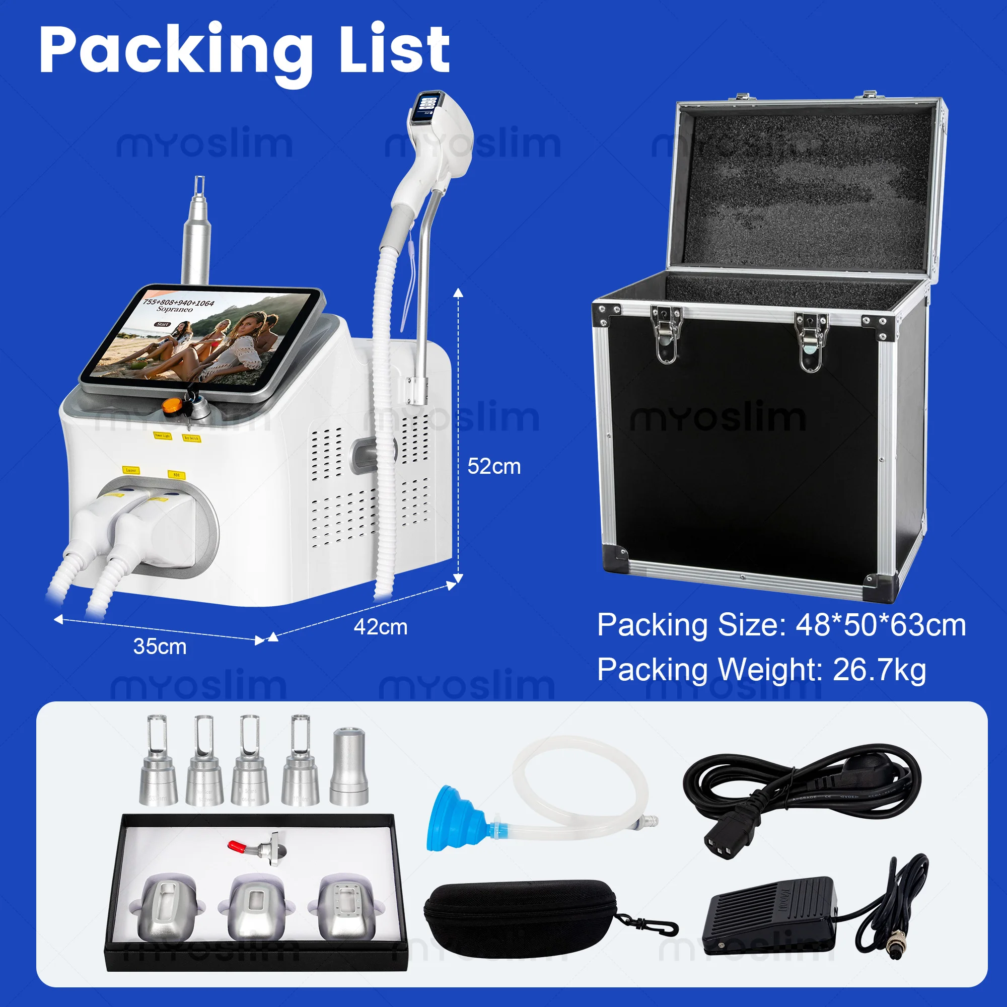 Q Switch Nd Yag Laser Tattoo Removal - Profesyonel 2'si 1 Arada Diyot Lazer